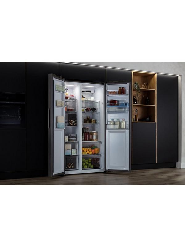 Haier HSR3918ENPG Total No Frost American Fridge Freezer, Non-Plumbed, E Rated - Silver - Image 6